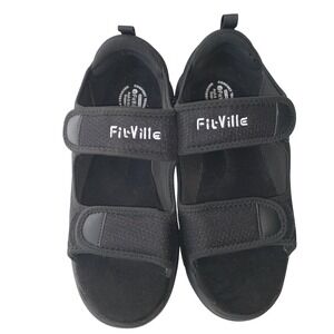 Men's Recovery Slide Sandals FitVille Arch Support Comfort Slip-On Size 10
